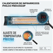 Calefactor Infrarrojo de Pared Digital Philco PBSV2022P 2000W con Display y Control Remoto